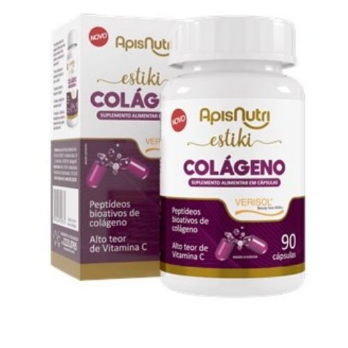 Estiki Colágeno Verisol com Vitaminas e Minerais 690mg 90 Cáps - ApisNutri