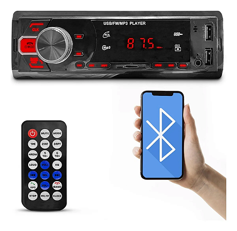 RADIO PARA CARRO LIGHT FM BT 2 USB ETECH