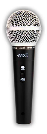 MICROFONE COM FIO DINAMICO PROFISSIONAL COM CHAVE M-58 MXT