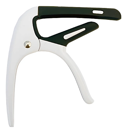 CAPOTRASTE PARA VIOLAO DE ALUMINIO COM PALHETA  BRANCO  MC-62 MXT