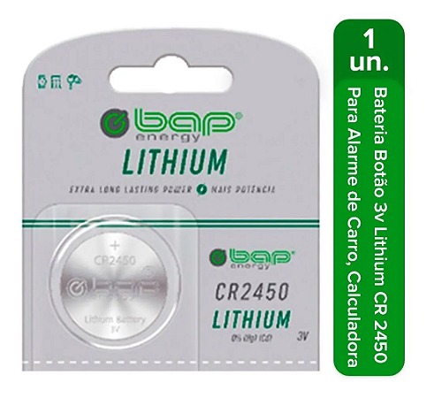 Bateria Botao 3V Lithium CR2450 BAP