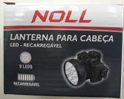 LATERNA PARA CABEÇA COM 9 LEDS BIVOLT RECARREGÁVEL - NOLL