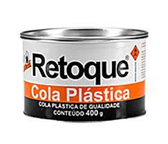 COLA PLÁSTICA CINZA  400g COM CATALISADOR RETOQUE