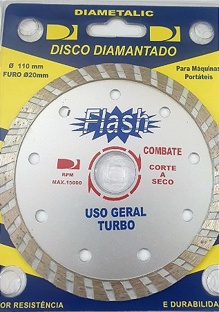 DISCO  DIAMANTADO 110 MM FLASH USO GERAL