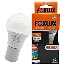 LÂMPADA LED 6W - Foxlux - Luz Branca 6500 K - 110/220v