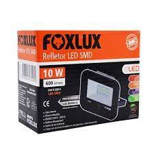 REFLETOR DE LED SMD  10w Bivolt Branco-frio (6500k) Foxlux