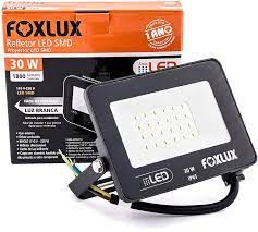 REFLETOR  LED  SMD 30w 6500k  PRETO LUZ BRANCA BIVOLT FOXLUX