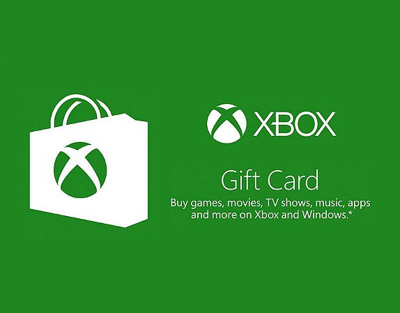 Compre Gift Cards Xbox, Cartão presente Xbox