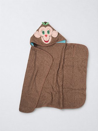 Toalha de Banho Infantil Macaca Polaca