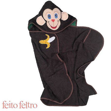 Toalha de Banho Infantil Macaco Kako