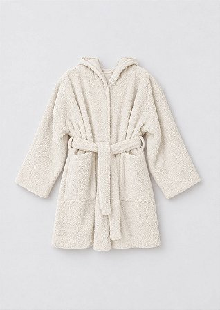 Roupão Infantil Básico Off White