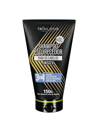 Shampoo Escurecedor 3 Em 1 Para Grisalhos Unissex - Troia Hair