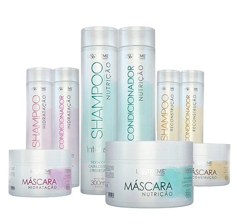 Kit 3x Tratamentos Capilar 3 Passos Hidratação, Nutrição e Reconstrução LissTreme