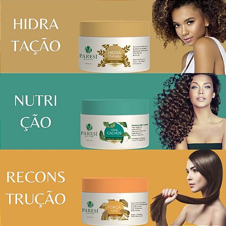 Kit Cronograma Capilar - Mais Hidratação, Nutrição e Reconstrução