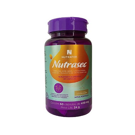 NutraSec - Spirulina, Laranja Moro, Picolinato de Cromo e Biotina