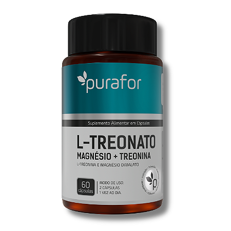 L-Treonato Magnesio + Treonina 60 Capsulas Purafor Memória, Foco e Concentração