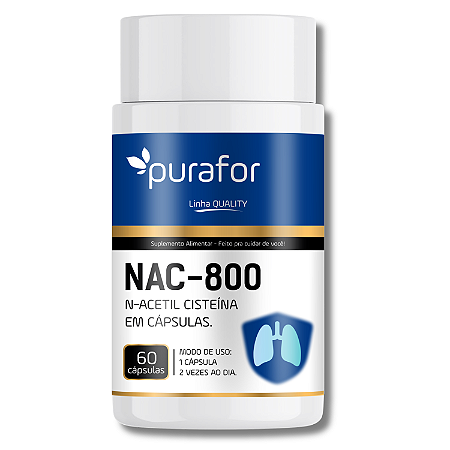 NAC 800 Purafor – N-Acetil Cisteína 800mg Saúde Respiratória