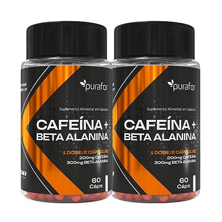 Kit 2x Cafeína + Beta Alanina Purafor - 60 Caps Xtra Nutrition