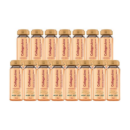 15x Collagynderm Verisol Líquido Flaconete 15ml | Colágeno Verisol® + Ácido Hialurônico + Biotina + Vitamina C