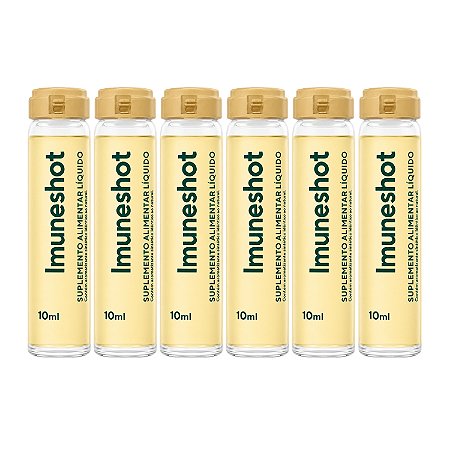 6x Imuneshot Ekobé Suplemento Imunidade Líquido Vitamina C B12 Zinco Sabor Maçã Verde Flaconetes Prático