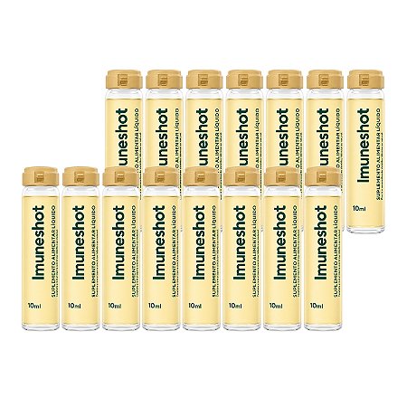 15x Imuneshot Ekobé Suplemento Imunidade Líquido Vitamina C B12 Zinco Sabor Maçã Verde Flaconetes Prático