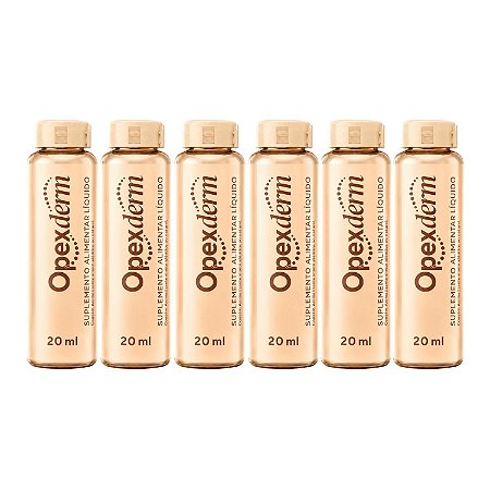 6x Opexderm Ekobé 20ml Vitamina A + Biotina + Selênio Pele e Cabelos Sabor Menta