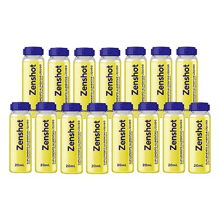 15x Zenshot Ekobé 20mL | Triptofano + Magnésio + Melatonina | Relaxamento e Sono | Sabor Maracujá