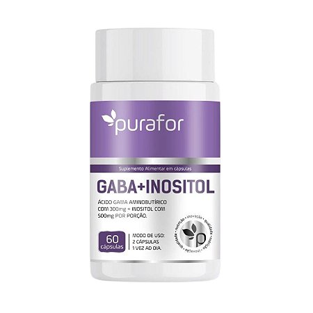 GABA + Inositol Purafor 60 Cápsulas | 300mg GABA + 500mg Inositol