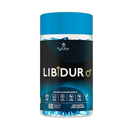 Suplemento Masculino Libidur NatuSer Zinco Magnésio 60 Cápsulas