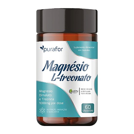 Magnésio L-Treonato Purafor 60 Cápsulas 1000mg