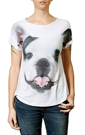 Camiseta Bulldog Frânces Amopet Premium Evase