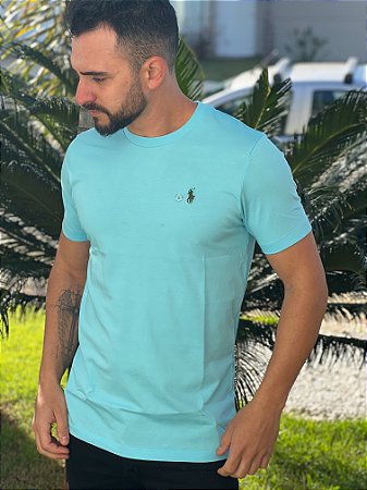 Camiseta Ralph Lauren Azul - Homem Estiloso Oficial