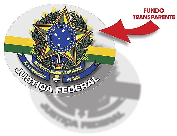 Adesivo p/ vidro JUSTIÇA FEDERAL - Brasão República