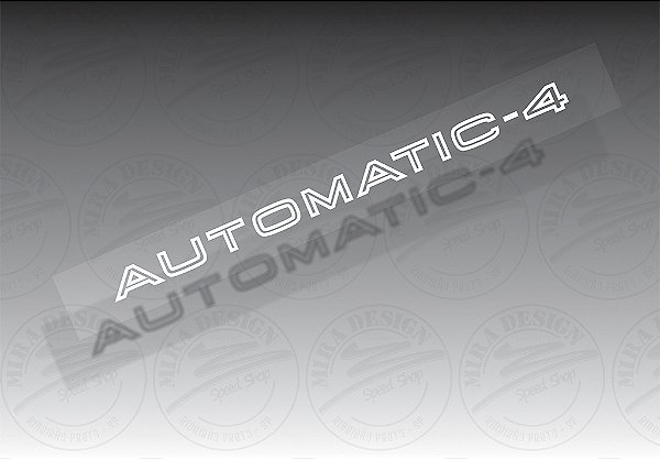 Adesivo AUTOMATIC-4 Vidro Traseiro GM Opala Omega Corsa