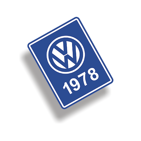 Adesivo ANO DE FABRICAÇÃO VW 1978
