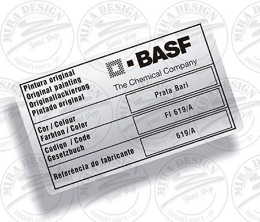 Adesivo Código Cor Prata Bari Fiat Basf