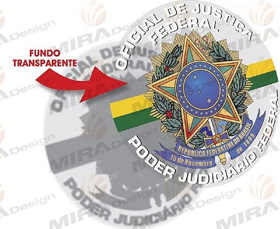 Adesivo p/ vidro OFICIAL DE JUSTIÇA FEDERAL - Poder Judiciário