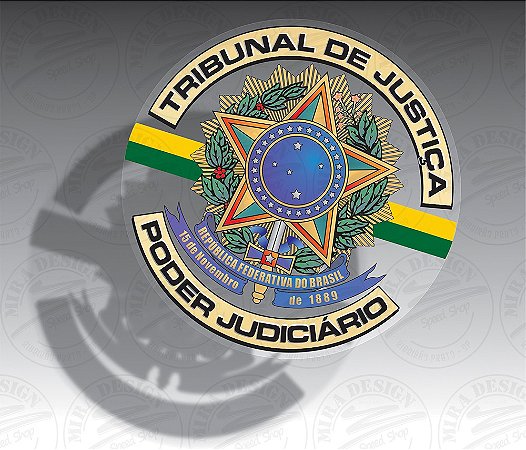 Adesivo TRIBUNAL DE JUSTIÇA - PODER JUDICIÁRIO p/ Vidro