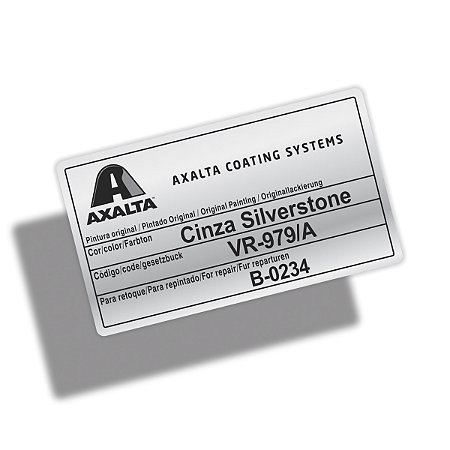 Adesivo Código Cor CINZA SILVERSTONE Fiat Axalta