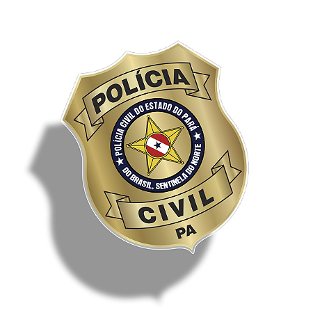 Adesivo POLÍCIA CIVIL ESTADO DO PARÁ (DISTINTIVO) p/ vidro (INTERNO