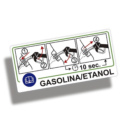 Etiqueta Adesiva GASOLINA / ETANOL 10 SEC p/ portinhola JEEP