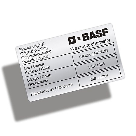 Adesivo Código Cor CINZA CHUMBO MB 7754 Mercedes-Benz BASF
