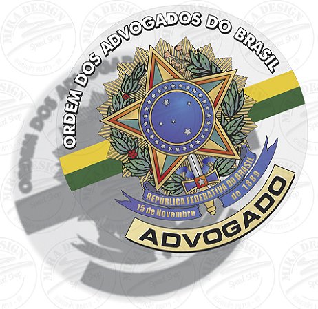 Adesivo ADVOGADO - OAB p/ Vidro C/ Película Escura (EXTERNO)