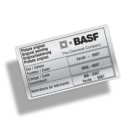 Adesivo Código Cor VERDE SAIPH MBB 6987 Mercedes-Benz BASF