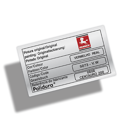 Adesivo Código Cor VERMELHO REAL VW RENNER