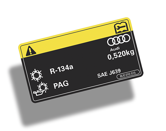 Adesivo CARGA GÁS 520g AUDI Q3 (8U0 010 515)