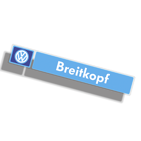 Adesivo Concessionária VW BREITKOPF para vidro
