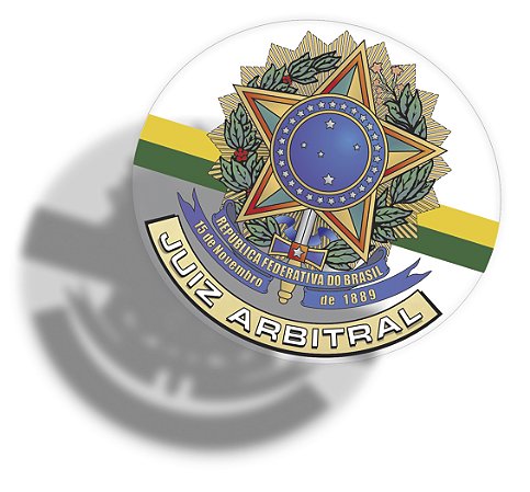 Adesivo JUIZ ARBITRAL C/ Brasão da República (p/ Vidro)