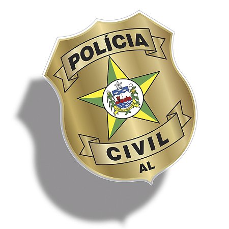 Adesivo POLÍCIA CIVIL DE ALAGOAS (DISTINTIVO) p/ vidro (INTERNO)