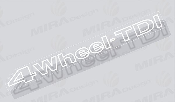 Adesivo Transparente 4WHEEL-TDI p/ Vidro Toyota